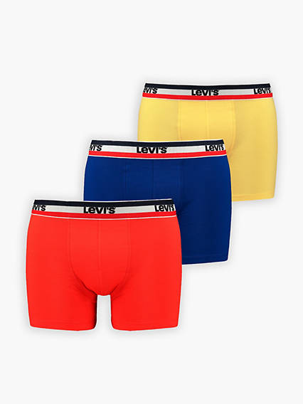 levi's® caleçons logo lot de 3 multicolore / red/blue/yellow