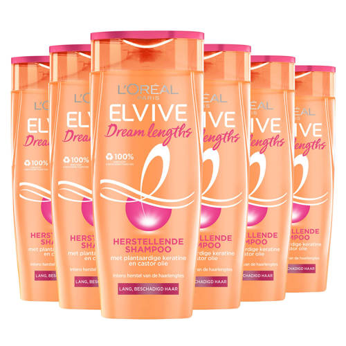 Wehkamp L'Oréal Paris Elvive Dream Lengths shampoo - 6 x 250 ml - voordeelverpakking aanbieding