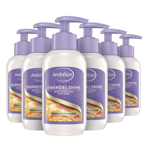 Wehkamp Andrelon Amandel Shine haarcrème - 6 x 200ml aanbieding
