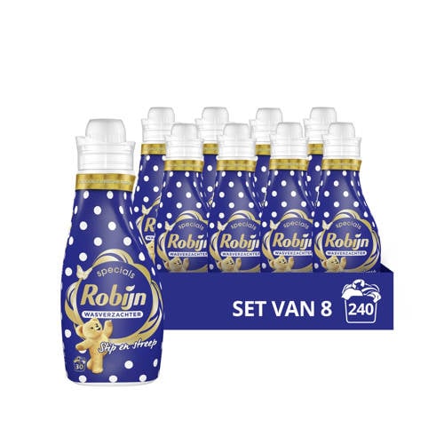 Wehkamp Robijn Specials Stip en Streep Wasverzachter - 8 x 30 wasbeurten - Voordeelverpakking - 240 wasbeurten aanbieding