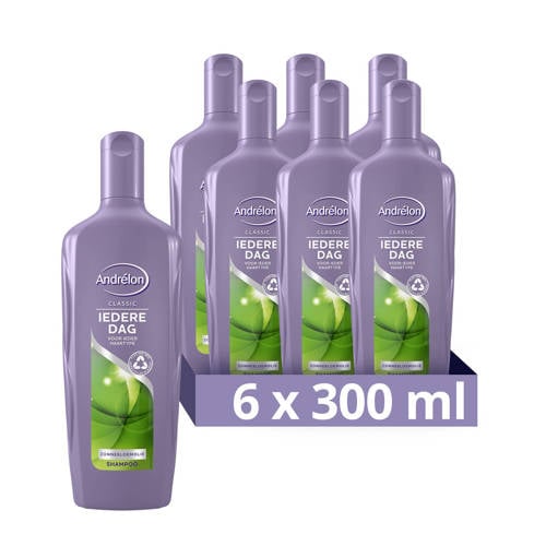 Wehkamp Andrelon Classic Iedere Dag shampoo - 6 x 300 ml - voordeelverpakking aanbieding